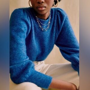 Sezane Patti Jumper Sweater Bright Blue Size Small